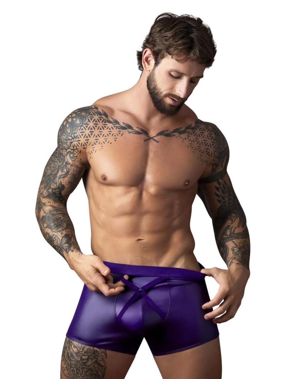 Male Power 152-302 Eggplant Crossover Short Color Plum